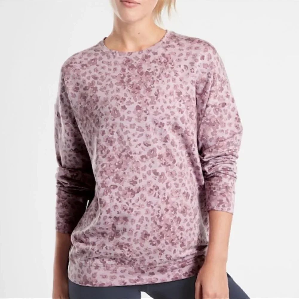 Athleta Studio to Street Sweatshirt Splatter L